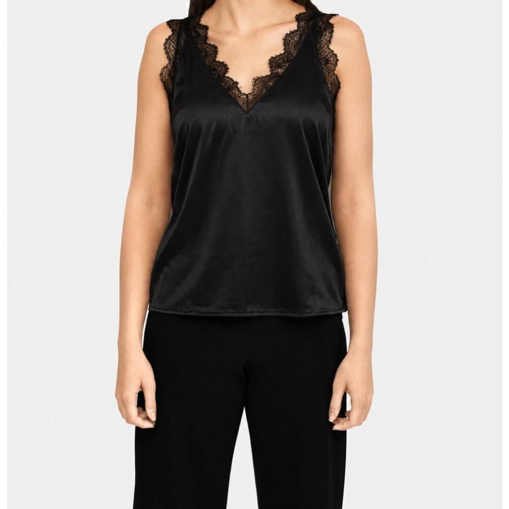 Generation Love Lace Trim Camisole Tank Black Chic Party Feminine Size Small